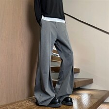 XZ616春季重磅复古老钱破缝修身微喇工褶休闲西裤K26012特P35，男装西裤，星座512A（原616）