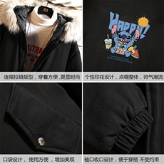 MM48077-P130冬季大毛领衣男士大码加厚袄男服砖墙挂拍，男装棉衣，电商A040A