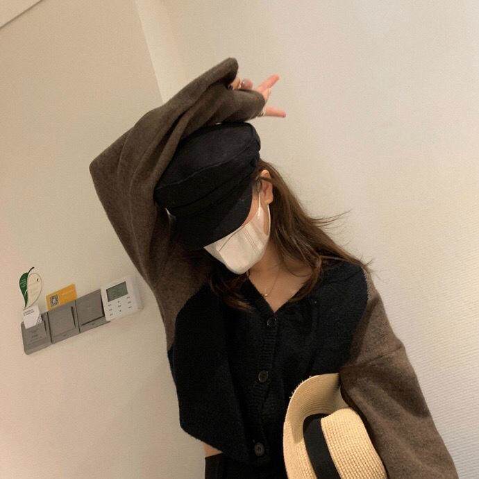 现货秋款上新双拼色毛绒小开衫，其它，XTZ style