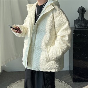 2025年冬季新款棉衣大码压皱连帽棉袄棉服 A071-M12-P125图片