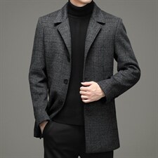 季冬新款中年男羊毛呢大衣厚款呢子外套保暖爸爸装YYN9822-P310图片