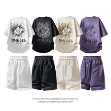 夏季美式潮牌发泡印花短袖T恤休闲短裤两件套装TZ888115特P45控88,男装牛仔裤,电商A309, 夏季美式潮牌发泡印花短袖T恤休闲短裤两件套装TZ888115特P45控88,男装牛仔裤,电商A309,