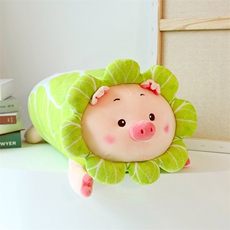乐绒绒毛绒玩具店 创意搞笑白菜猪白菜狗抱枕长条枕毛绒玩具女生床上超软生日礼物ly