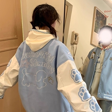 美式棒球服外套男女款春秋新款洋气宽松休闲学院风设计感夹克上衣，男装夹克，星座218-8
