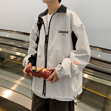 港风-美式立领冲锋衣外套男潮牌宽松休闲夹克7013-P58，男装夹克，电商B380（原B361）