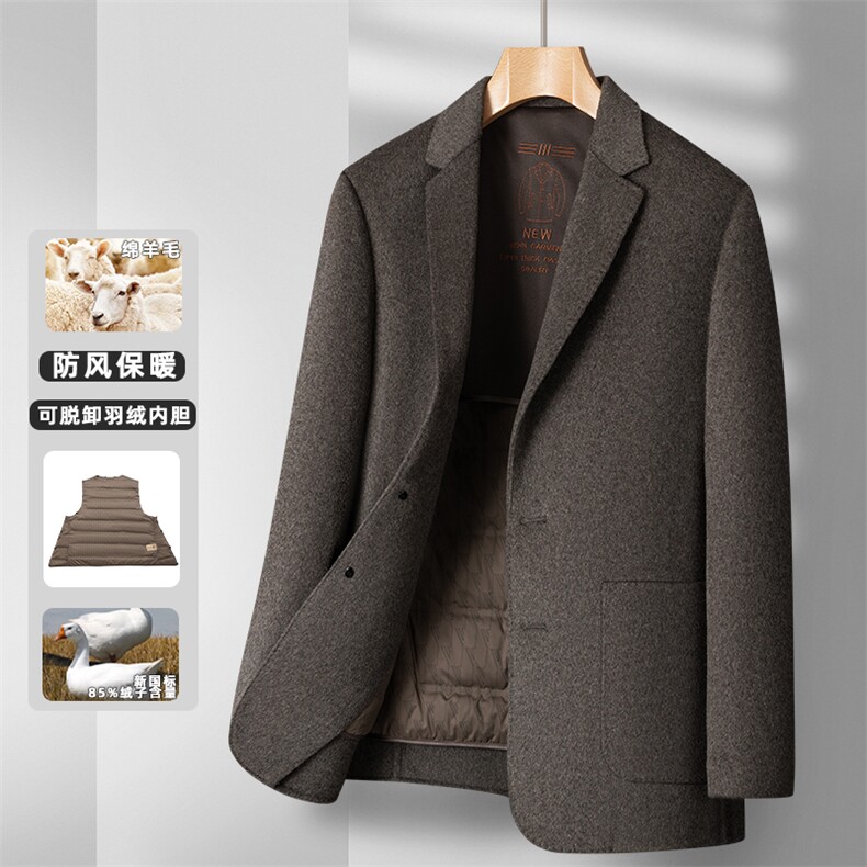985-100毛可脱卸羽绒内胆三色小西服P340，男装西服，星座1409-3