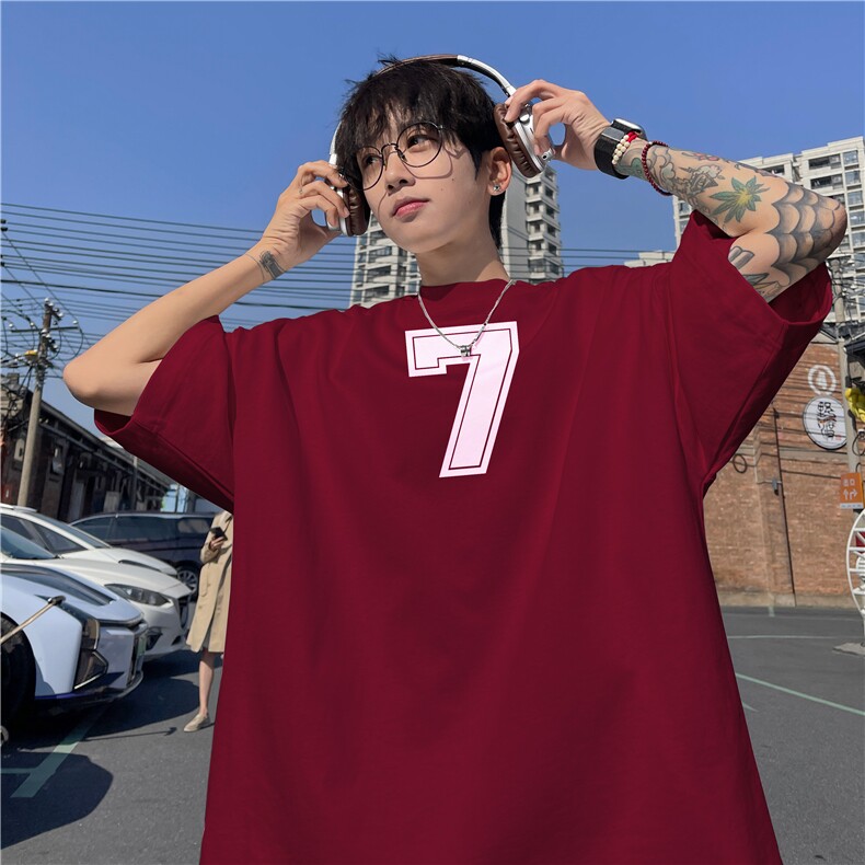 2025夏季新款抖音品质宽松休闲印花短袖dcm316-特批20控38,男装T恤,星座605(原A050)