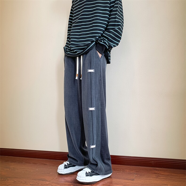 22秋冬400克重新款宽松港风百搭休闲直筒裤B266-X832-P6078,男装休闲裤,星座B257-1