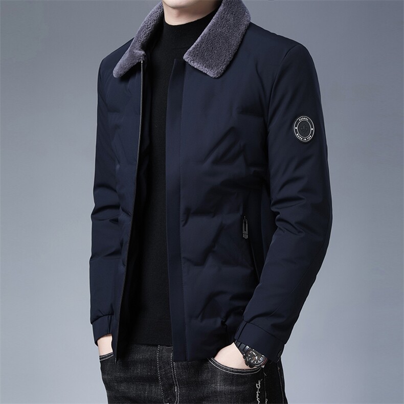 XS98272冬季男士羽绒服外套男装常规连帽修身白鸭绒潮流帅气P218,男装羽绒服,电商B360