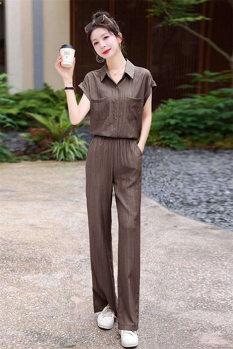 冰丝职业套装夏装2025新款气质欧货漂亮时尚衣服两件套夏天女装潮,女装套装/套裙,梦依杭