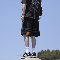 美式宽松潮流百搭牛仔短裤高街休闲五分裤子DK836-特批-35，男装牛仔裤，星座718-1