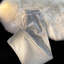 水洗潮男直脚拉链春季新款青春流行长裤NK166P35图片