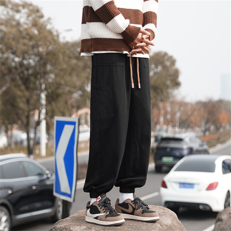 裤子男春秋季潮牌ins港风宽松运动潮流百搭男生休闲长裤K0773-P40,男装休闲裤,星座308B-1