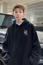 已注册/华棉春秋外景美式高街宽松连帽卫衣男WY00724/P45加绒P50，男装卫衣，电商B316