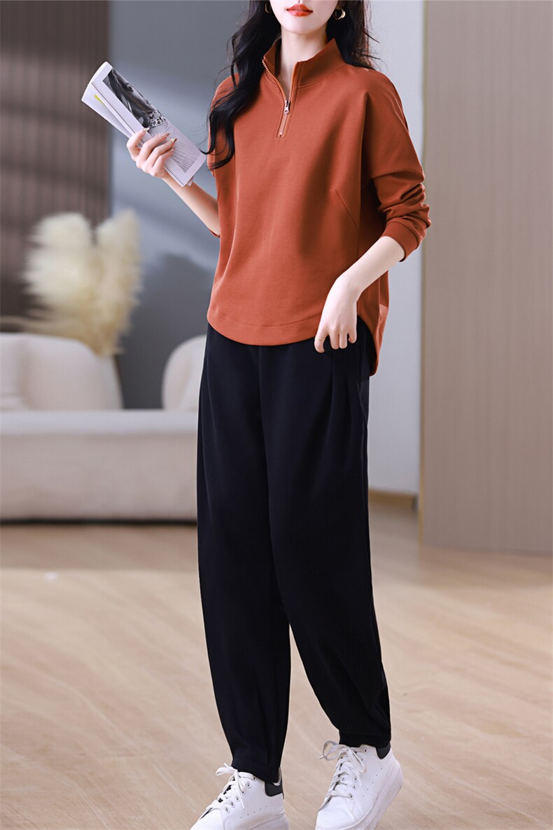 休闲运动服套装女2025新款春秋装时尚套装韩版宽松显瘦卫衣两件套,女装套装/套裙,璐依舞