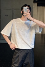 时尚潮流百搭情侣款T恤日系文艺休闲高级感短袖上衣HY752TP30控48，男装T恤，电商A102B