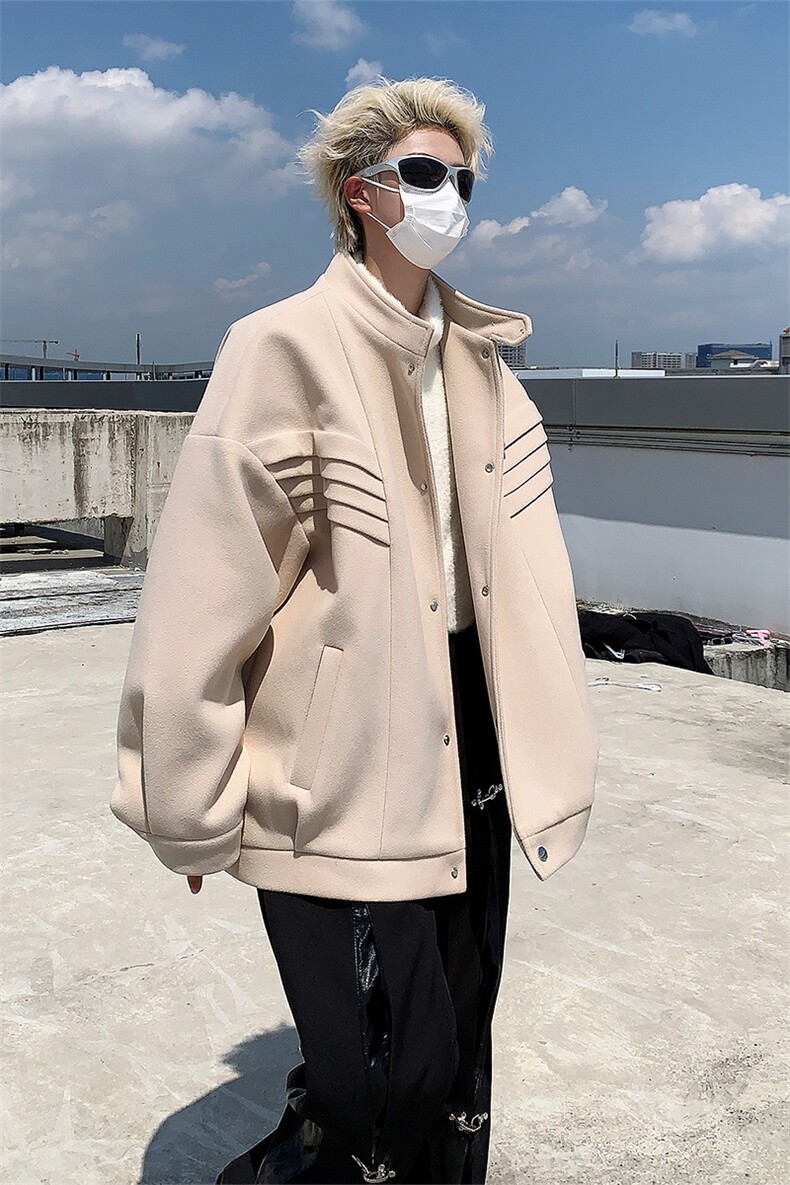 男装呢料夹克2026秋冬季新款毛呢大衣男生外套XZ514-2-F616-P115,男装夹克,星座514-2(原B239)