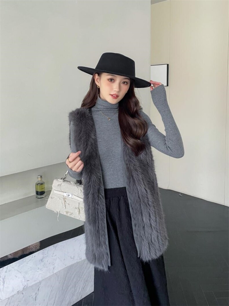 现货皮毛一体马甲，女装马甲，杜十衣社