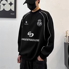 卫衣男2024秋冬季高街痞帅高级感撞色重磅宽松机车服外套W35，男装卫衣，星座1116A-1（原606A）