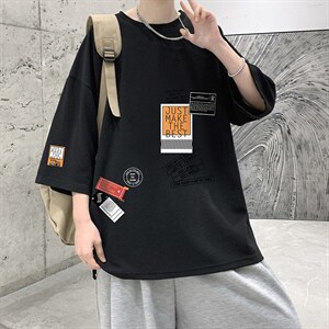 Q11121-P30 春夏季七分袖t恤男大码五分袖男短袖中袖   大皂风图片