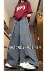 主推供视频~山本裤情侣夏季阔腿冰丝裤A458特P30控55，男装休闲裤，电商A309