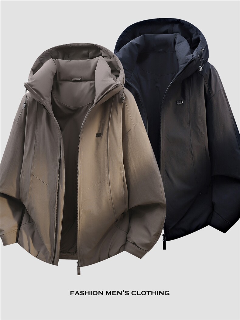 M-4XLB3539938P220灰连帽2025冬羽绒服145-181g有,男装羽绒服,电商B353