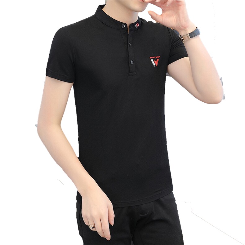 款男士短袖t恤夏季纯棉翻领青年韩版修身立领polo衫,男装Polo衫,星座1206（原A206）
