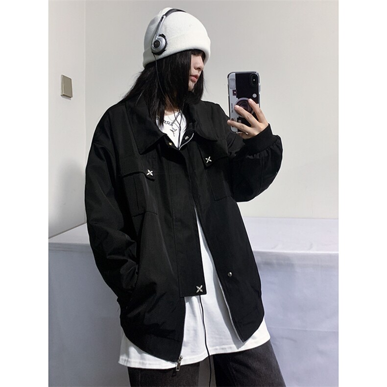 B221美式ins高街暗黑金属感宽松休闲外套上衣SY2303-P90控118,男装夹克,电商B221