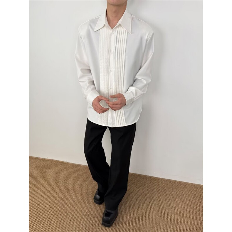 现货JY153-P47ins宽松衬衣男生夏季潮流百搭休闲外套网图,男装衬衫,星座1501-3