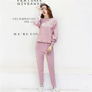 纯色 修身 显瘦 优雅 韩版 套装/套裙 宽松 潮流 2020年春季 甜美图片