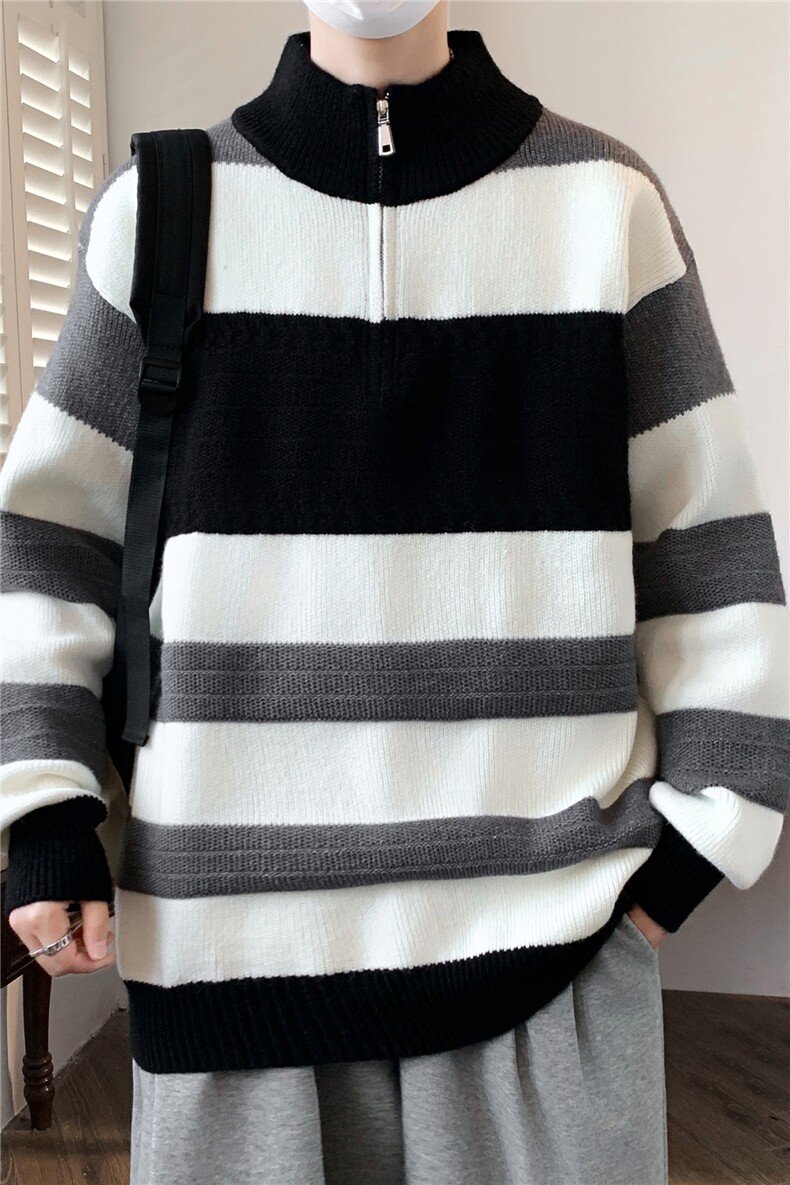【新品】2025秋冬男士时尚休闲百搭针织连帽毛衣潮流-M246-P55,男装针织衫/毛衣,星座1105-1