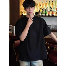 重磅落肩T恤男精梳纯棉小领口短袖三本针内搭打底半袖TB10120，男装T恤，星座1116A（原606A-3）