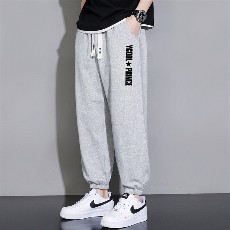 春夏2026新款现货潮流男士字母印花休闲运动九分裤大码K905-P15,男装休闲裤,星座1816-2（原1210–2）