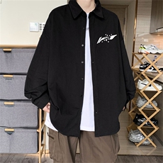 电商DSA028-MCSP763100棉P42新款水洗纯棉印花长袖衬衫男，男装衬衫，电商A028