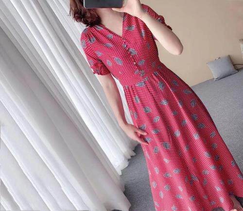 【夏季新品】真丝双绉连衣裙推荐，女装连衣裙，七七迷兰