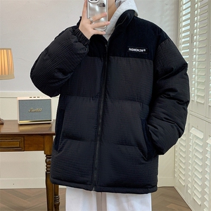 灯芯绒拼接棉衣冬季立领宽松情侣面包服XZ225-3-MF8099-P85控125图片