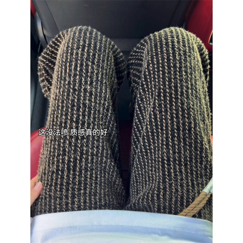 绒感条纹针织休闲裤男款潮牌垂坠弯刀裤子cleanfit直筒裤CK14，男装休闲裤，星座1116A（原606A-3）