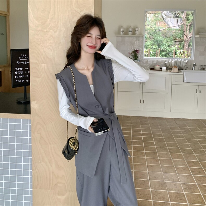 新品春装2026两件套背心+阔腿裤2C116-6610-P179-K288,女装套装/套裙,2C116