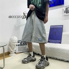 夏季牛仔短裤排扣潮牌百搭宽松休闲五分裤313A-1-NZ003-P45控58，男装牛仔裤，星座808A-1