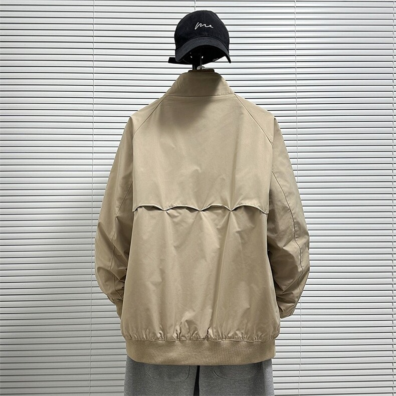 AUTICUP美式哈灵顿夹克休闲工装春秋外套卡其立领机车防风K97/P68,男装夹克,星座506