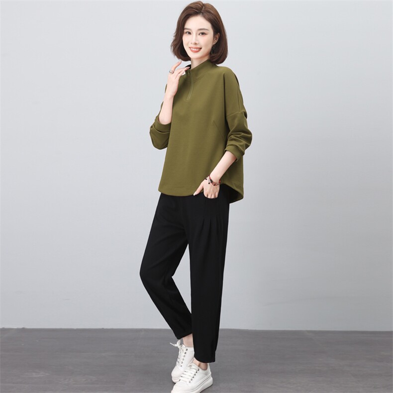 休闲运动服套装女2025新款春秋装时尚套装韩版宽松显瘦卫衣两件套,女装套装/套裙,璐依舞