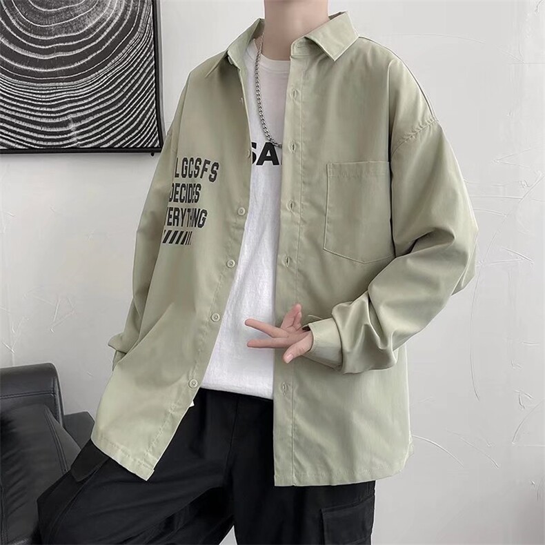 衬衫原宿时尚慵懒气质青春流行男秋季SY084P32,男装衬衫,星座1116-2