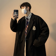春季西装男学院风制服版宽松潮流学生休闲外套西服XZ01019-P42，男装西服，星座308B-1