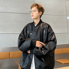 PU皮夹克多拉链设计感假两件皮外套DY2317-特P80，男装夹克，星座1213