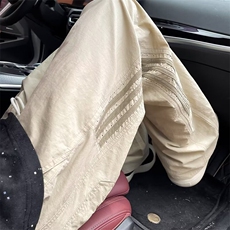 三条杠直筒卫裤男潮流宽松阔腿休闲裤慵懒灰色长裤子K5006，男装休闲裤，星座1116A-1（原606A）