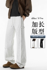 190加长版高个子卫裤男春秋宽松直筒阔腿运动裤休闲百搭KZ085P50，男装休闲裤，电商B312