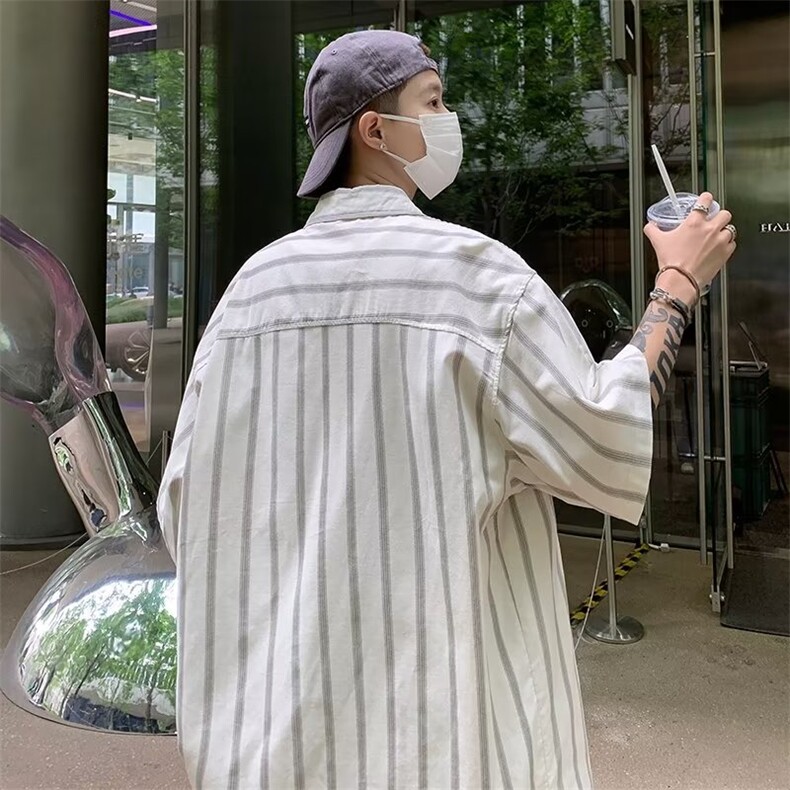 青春流行潮流男日常ins日系纯色新款标准衬衫CS6P32,男装衬衫,星座1116-2