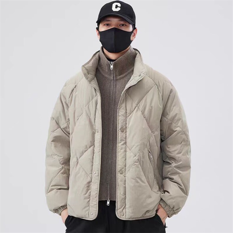 (网图)假两件羽绒服轻薄帅气休闲立领工装羽绒服313B-A5811-P230,男装羽绒服,星座313B
