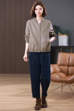 黑色立领皮衣外套宽松显瘦妈妈装2025春秋季小个子机车服pu皮夹克，女装套装/套裙，悦见她