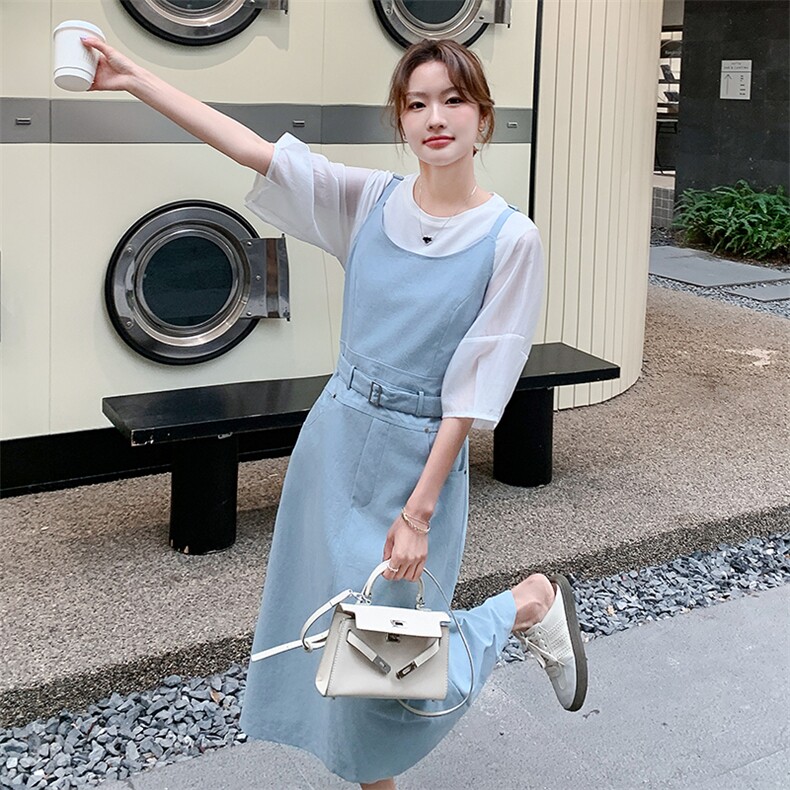 新款2025年夏季两件套背带裙P165K239,女装套装/套裙,浙宝220A